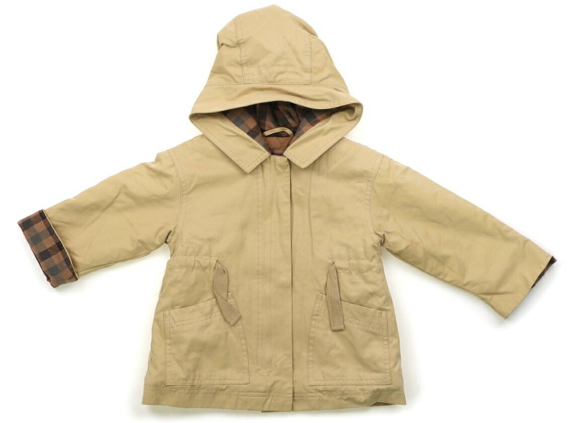 ザラ ZARA コート・ジャンパー 80 女の子 キャメル・ブラウンチェック 子供服 ベビー服 キッズ アウトレット ユーズド 【中古】キッズ・ベビー・マタニテ...