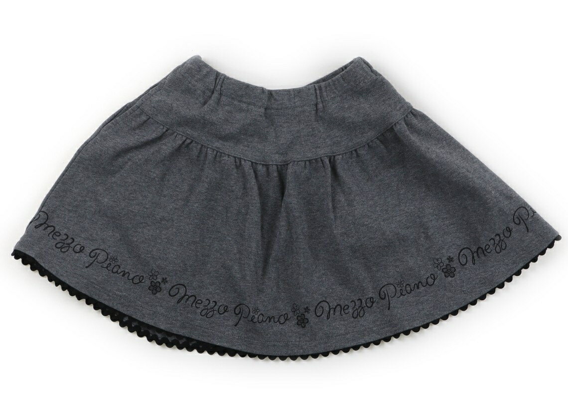 メゾピアノ mezzo piano スカート 120 女の子 グレー・ブラック 子供服 ベビー服 キッズ アウトレット ユーズド 【中古】キッズ・ベビー・マタニティ