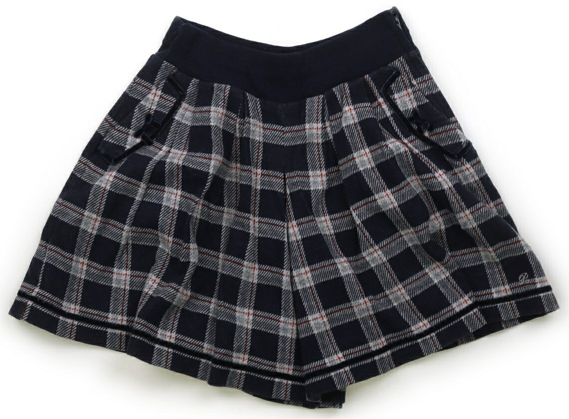 ポンポネット pom ponette キュロット 150 女の子 紺・チェック 子供服 ベビー服 キッズ アウトレット ..