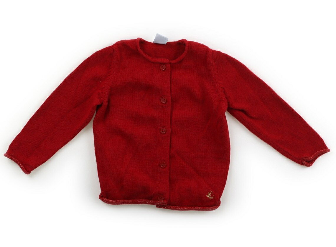 プチバトー PETIT BATEAU カーディガン 80 女の子 レッド 子供服 ベビー服 キッズ アウトレット ユーズド 【中古】キッズ・ベビー・マタニティ