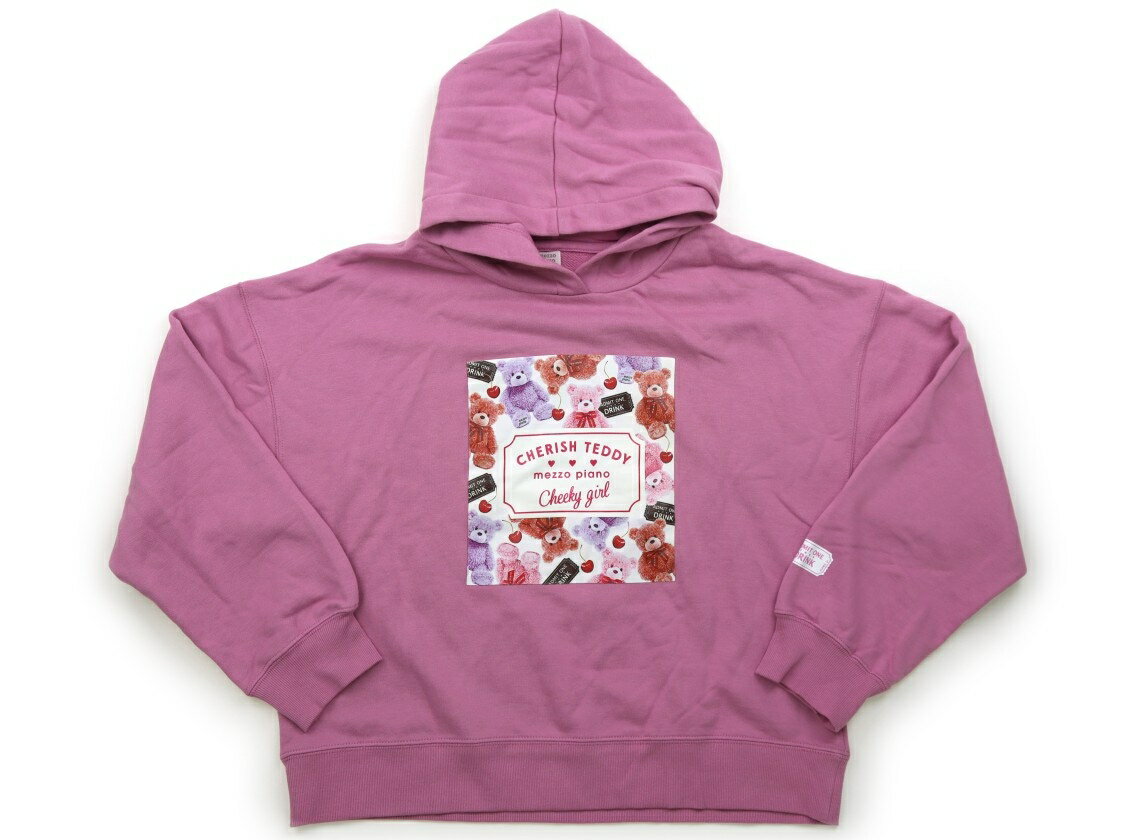 メゾピアノ mezzo piano パーカー 160 女の子 アプリコットピンク 子供服 ベビー服 キッズ アウトレット ユーズド 【中古】キッズ・ベビー・マタニティ
