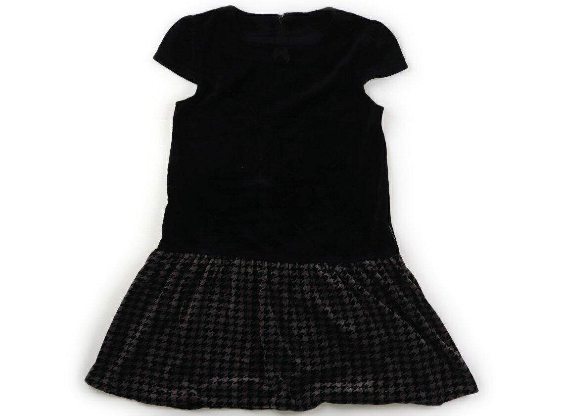 コムサイズム COMME CA ISM ワンピース 130 女の子 黒、グレー、千鳥格子 子供服 ベビー服 キッズ アウトレット ユーズド 【中古】キッズ・ベビー・マタニティ