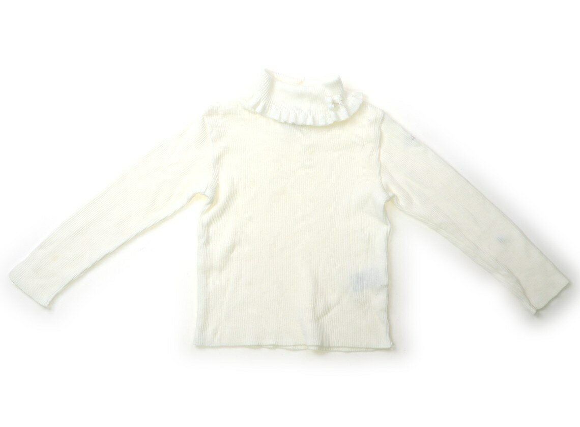べべ BeBe ニット・セーター 110 女の子 ホワイト 子供服 ベビー服 キッズ アウトレット ユーズド 【中..