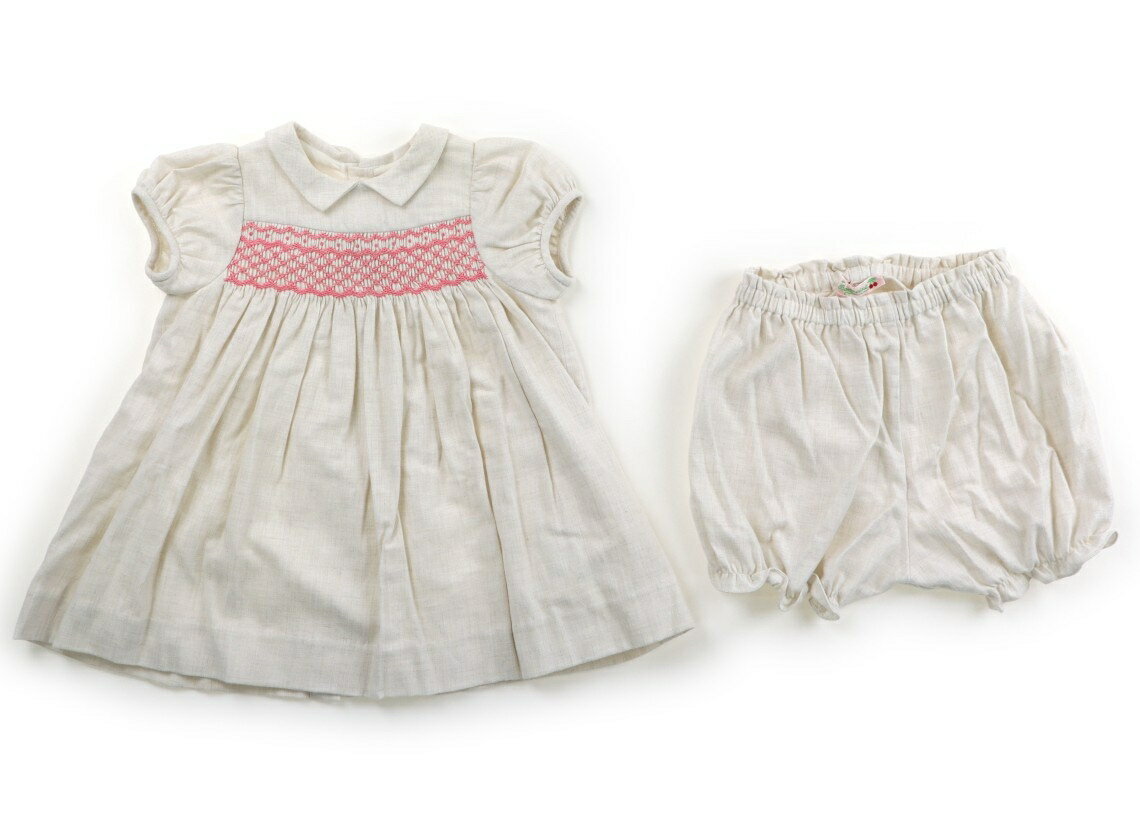 ボンポワン bonpoint 上下セット 80 女の子 オートミール 子供服 ベビー服 キッズ アウトレット ユーズ..