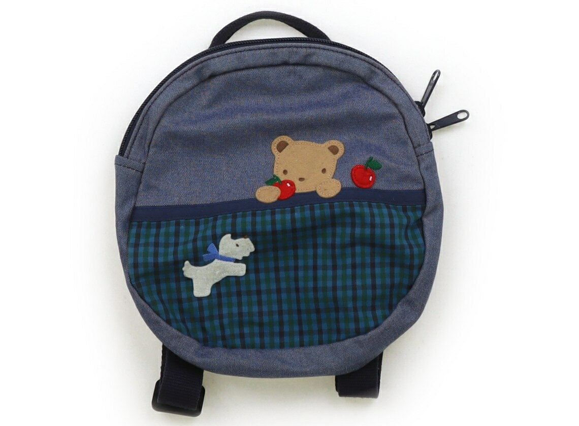 ファミリア familiar リュックサック ベビー用品 男の子 ブルー、チェック、クマ 子供服 ベビー服 キッズ アウトレット ユーズド 【中古】キッズ・ベビー・マタニティのサムネイル