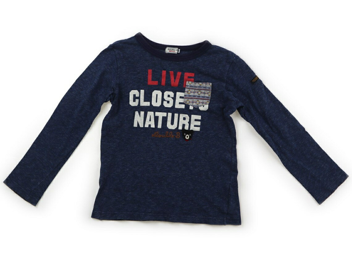 ダブルB Double B Tシャツ・カットソー 130 男の子 ネイビー 子供服 ベビー服 キッズ アウトレット ユ..