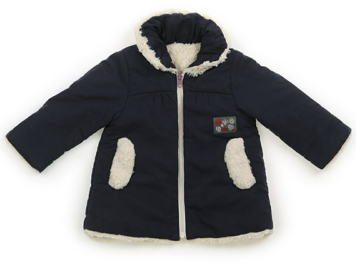 ズッパディズッカ Zuppa di Zucca コート・ジャンパー 90 女の子 ネイビー・アイボリー 子供服 ベビー..