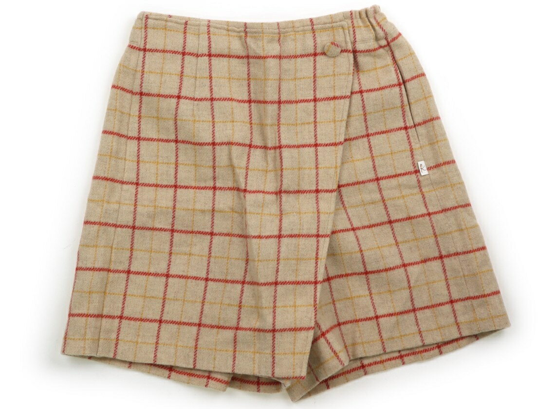 組曲 Kumikyoku キュロット 150 女の子 ベージュ・レッド・チェック 子供服 ベビー服 キッズ アウトレ..