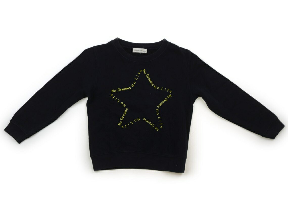 サヱグサ SAYEGUSA トレーナー・プルオーバー 120 男の子 ネイビー、黄色の英文字 子供服 ベビー服 キッズ アウトレット ユーズド 【中古】キッズ・ベビー・マタニティ(4.0)