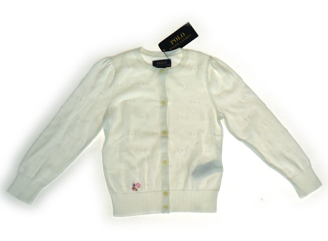 　ブランド 　POLO RALPH LAUREN(ポロラルフローレン) 　カテゴリー 　カーディガン 　サイズ 　110サイズ 　色 　オフ・ハートジャカード 　状態 　N 　記名 　なし 　ジャンル 　Girl 実際のサイズ表記は4です。コットンニット。新品タグ付き。 ＊【状態】【サイズ】に関しての詳しい説明はこちら