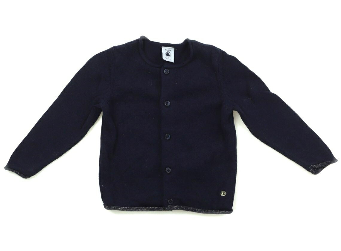 プチバトー PETIT BATEAU カーディガン 80 女の子 ネイビー、ラメ 子供服 ベビー服 キッズ アウトレット ユーズド 【中古】キッズ・ベビー・マタニティ