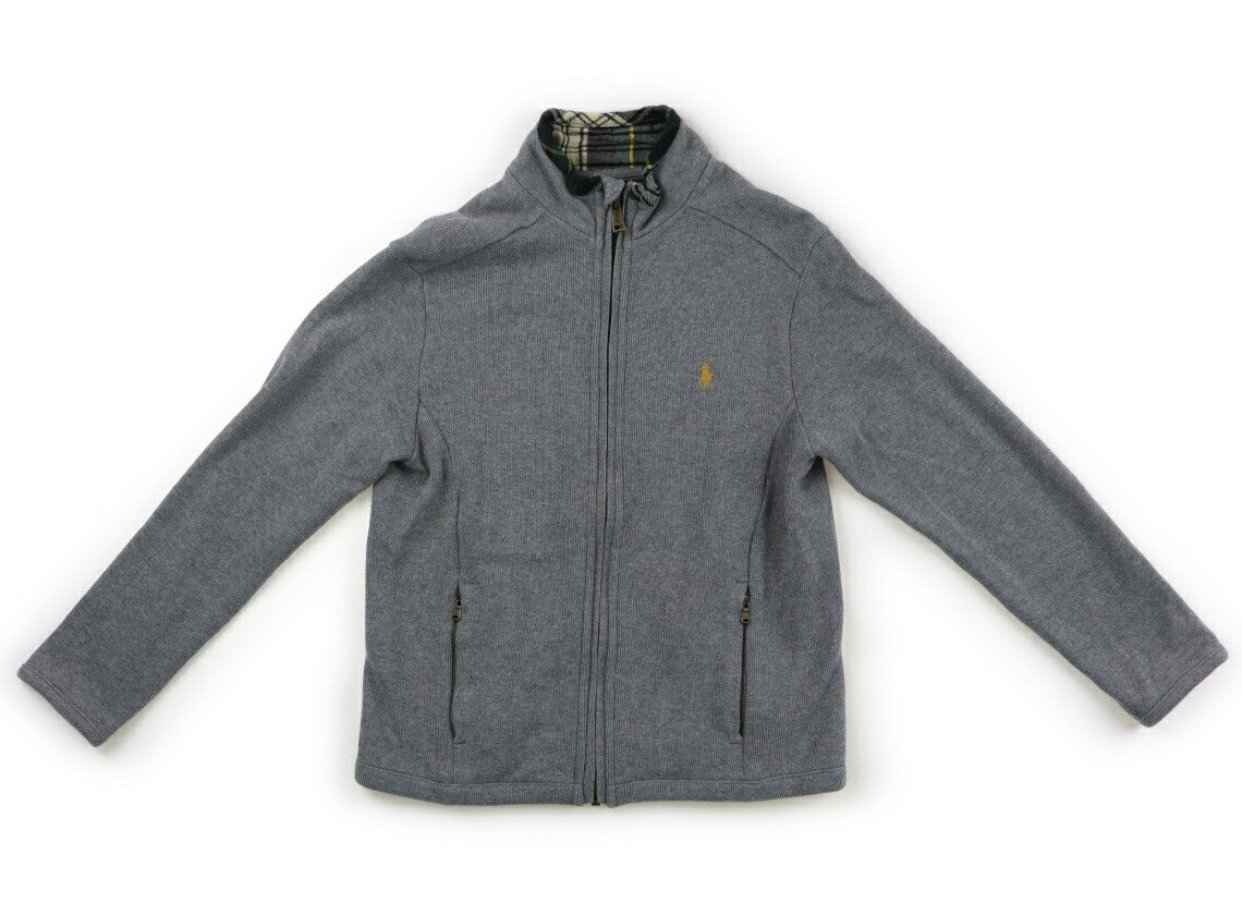 ポロラルフローレン POLO RALPH LAUREN ジップアップトレーナー 150 男の子 グレー、緑チェック 子供服 ベビー服 キッズ アウトレット ユーズド 【中古】キッズ・ベビー・マタニティ