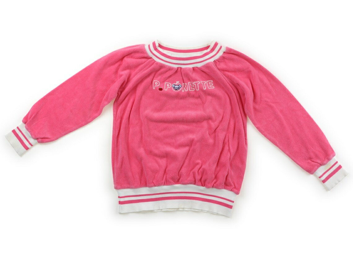 　ブランド 　pom ponette(ポンポネット) 　カテゴリー 　トレーナー・プルオーバー 　サイズ 　140サイズ 　色 　ピンク・オフ白・ボーダー・ロゴ 　状態 　★★ 　記名 　なし 　ジャンル 　Girl パイルカットソー生地です。若干毛羽立ちがあり、袖口に黄ばみ汚れがあります。普段使いにいかがでしょうか。 ＊【状態】【サイズ】に関しての詳しい説明はこちら