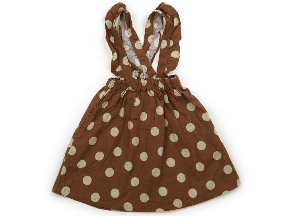 ブリーズ BREEZE ジャンパースカート 110 女の子 茶・ベージュ・水玉 子供服 ベビー服 キッズ アウトレ..