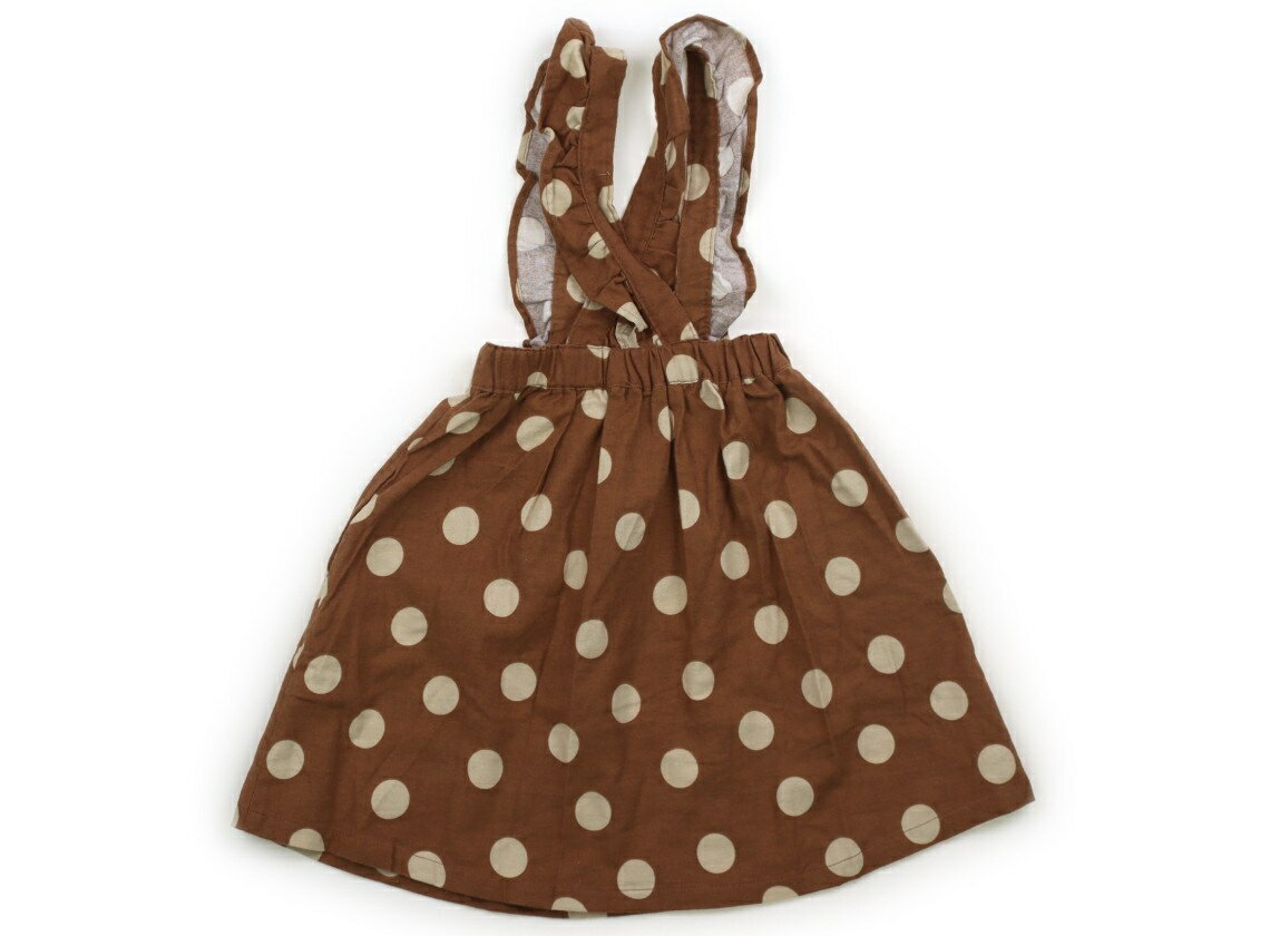 ブリーズ BREEZE ジャンパースカート 110 女の子 茶・ベージュ・水玉 子供服 ベビー服 キッズ アウトレット ユーズド 【中古】キッズ・ベビー・マタニティ