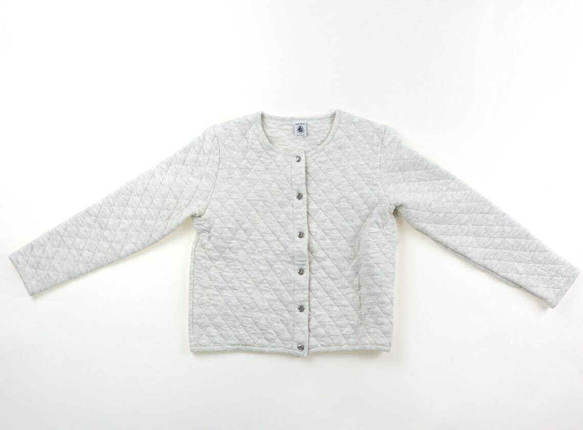 プチバトー PETIT BATEAU カーディガン 140 女の子 オートミールグレー 子供服 ベビー服 キッズ アウト..