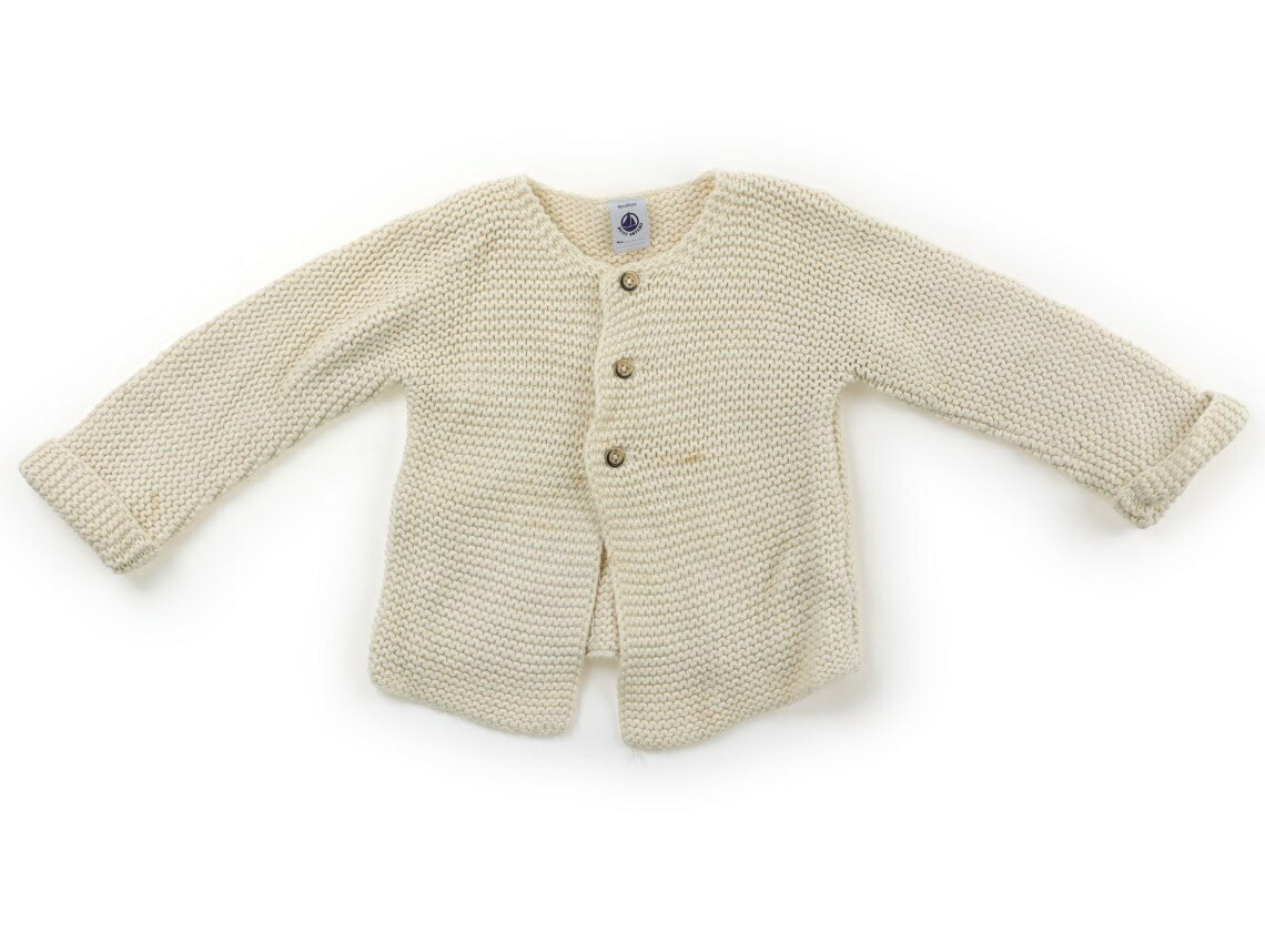 Cardigans - プチバトー PETIT BATEAU カーディガン 80 女の子 アイボリー 子供服 ベビー服 キッズ アウトレット ユーズド 【中古】キッズ・ベビー・マタニティ