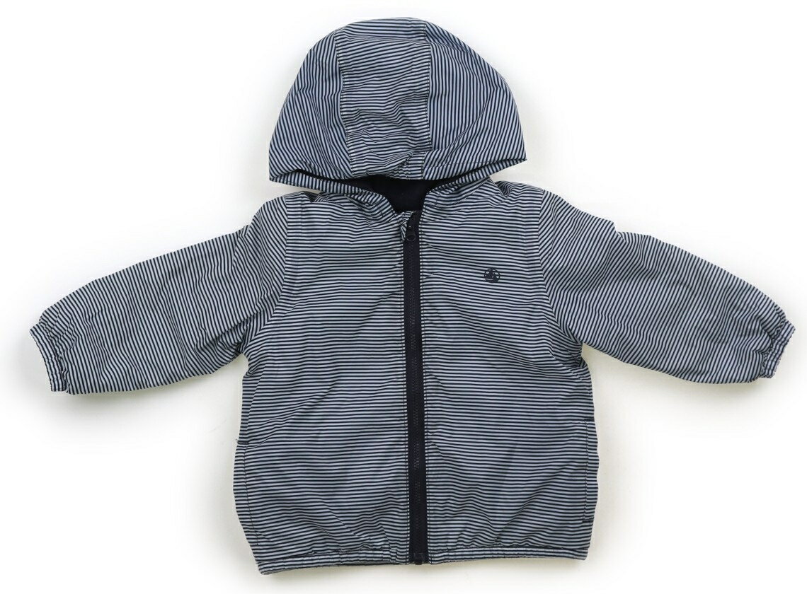 プチバトー PETIT BATEAU コート・ジャンパー 80 男の子 紺ボーダー 子供服 ベビー服 キッズ アウトレ..