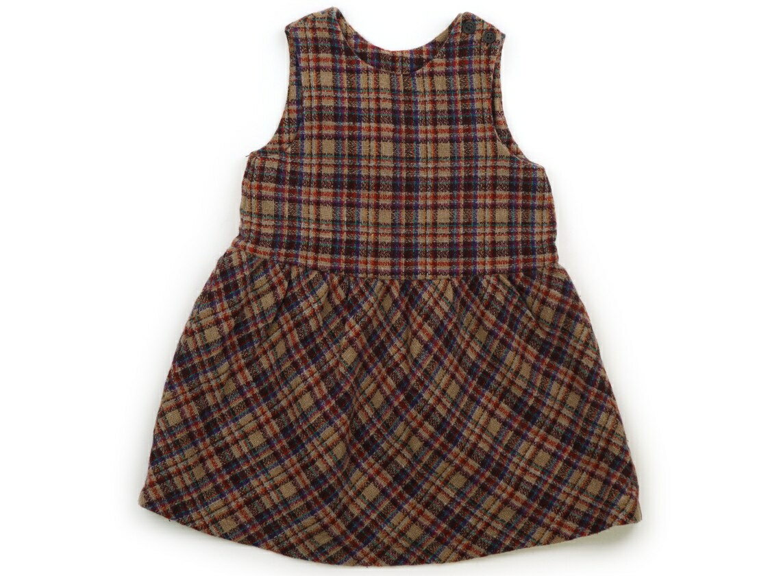 ラーゴム Lagom ジャンパースカート 110 女の子 ベージュ・ブラウン・チェック 子供服 ベビー服 キッズ..