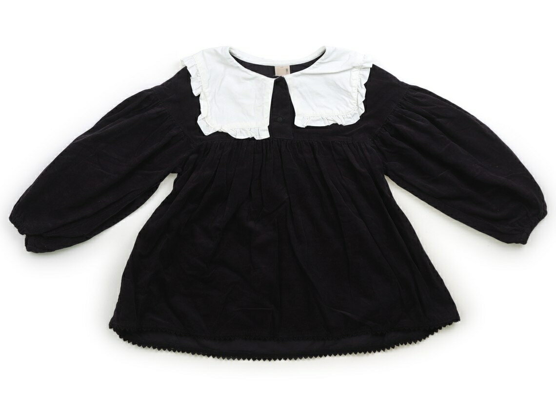 プティマイン petit main ワンピース 120 女の子 スミクロ・白 子供服 ベビー服 キッズ アウトレット ユーズド 【中古】キッズ・ベビー・マタニティ