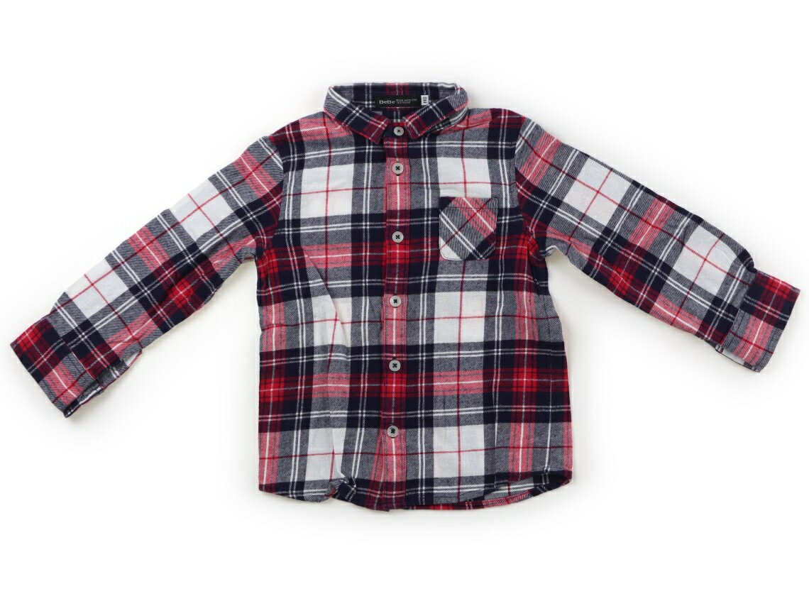 べべ BeBe シャツ・ブラウス 110 女の子 ネイビー・ローズレッド・チェック 子供服 ベビー服 キッズ アウトレット ユーズド 【中古】キッズ・ベビー・マタニティ
