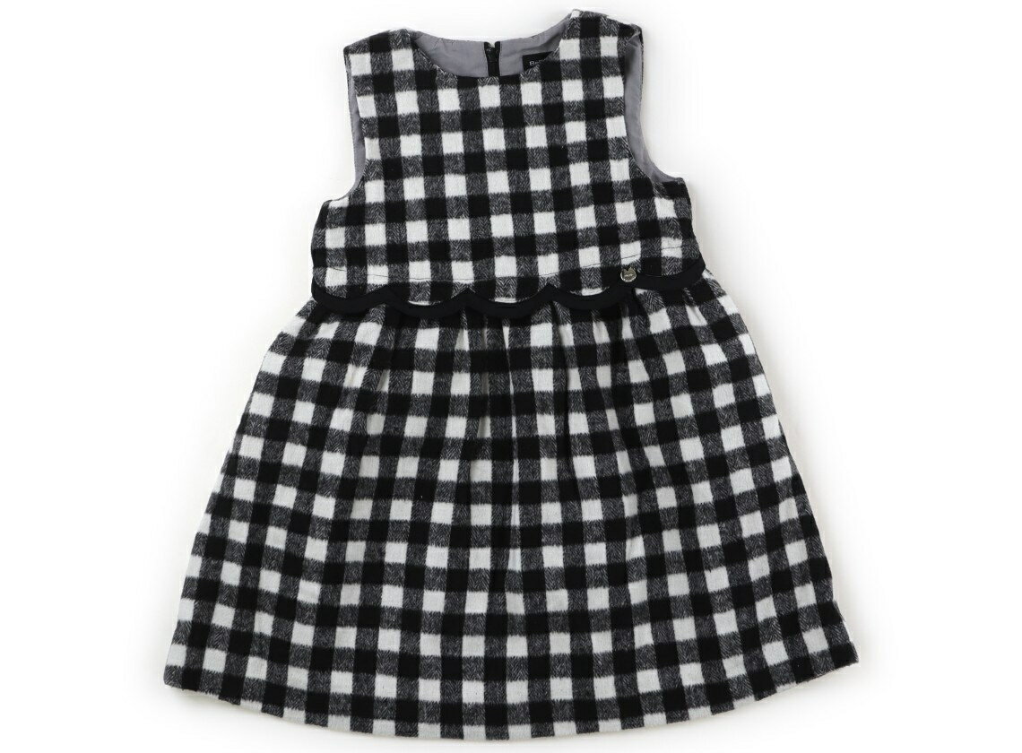 ベベ プチ ポワ ヴェール BeBe Petits Pois Vert ジャンパースカート 110 女の子 ブラック・ホワイト・..