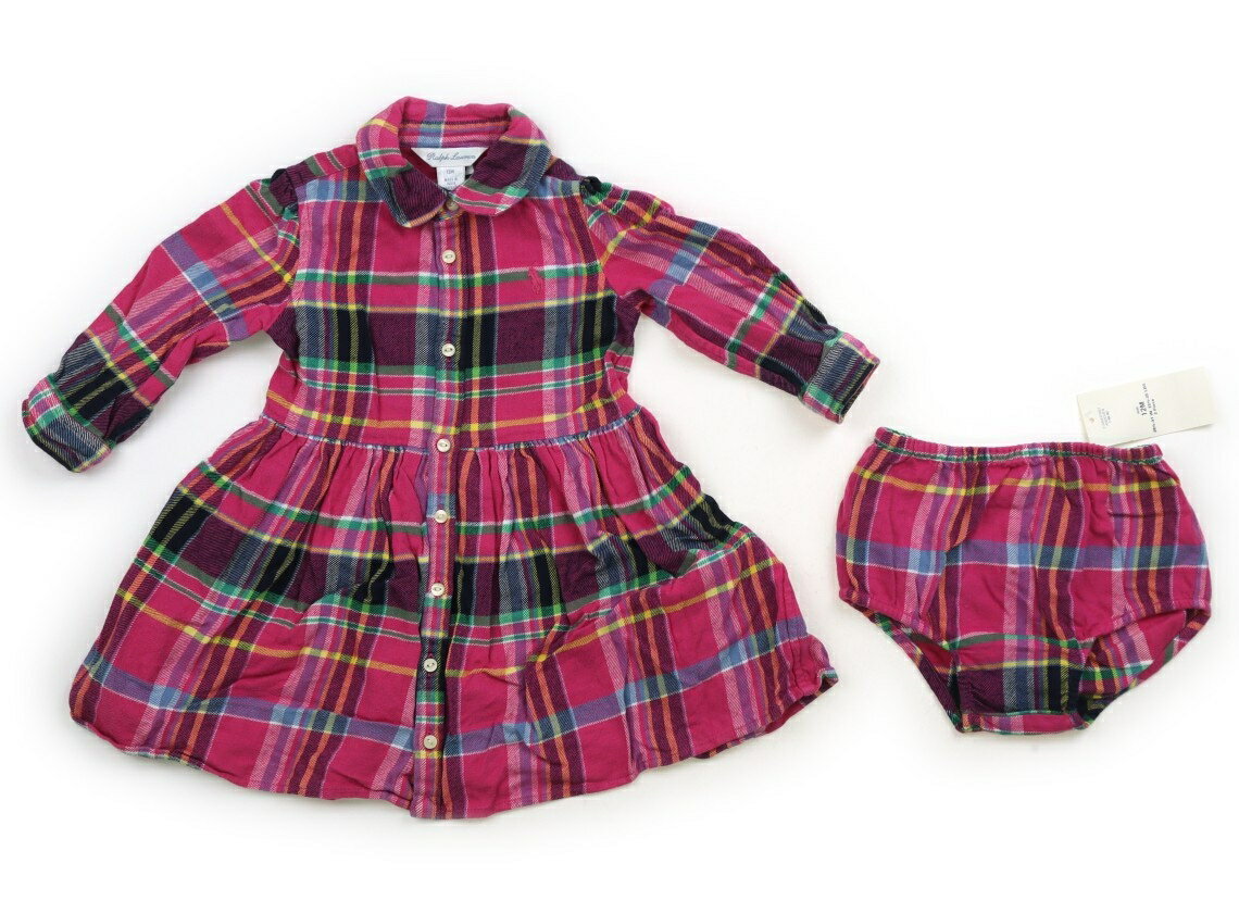 ラルフローレン Ralph Lauren ワンピース 80 女の子 ピンク・チェック 子供服 ベビー服 キッズ アウト..