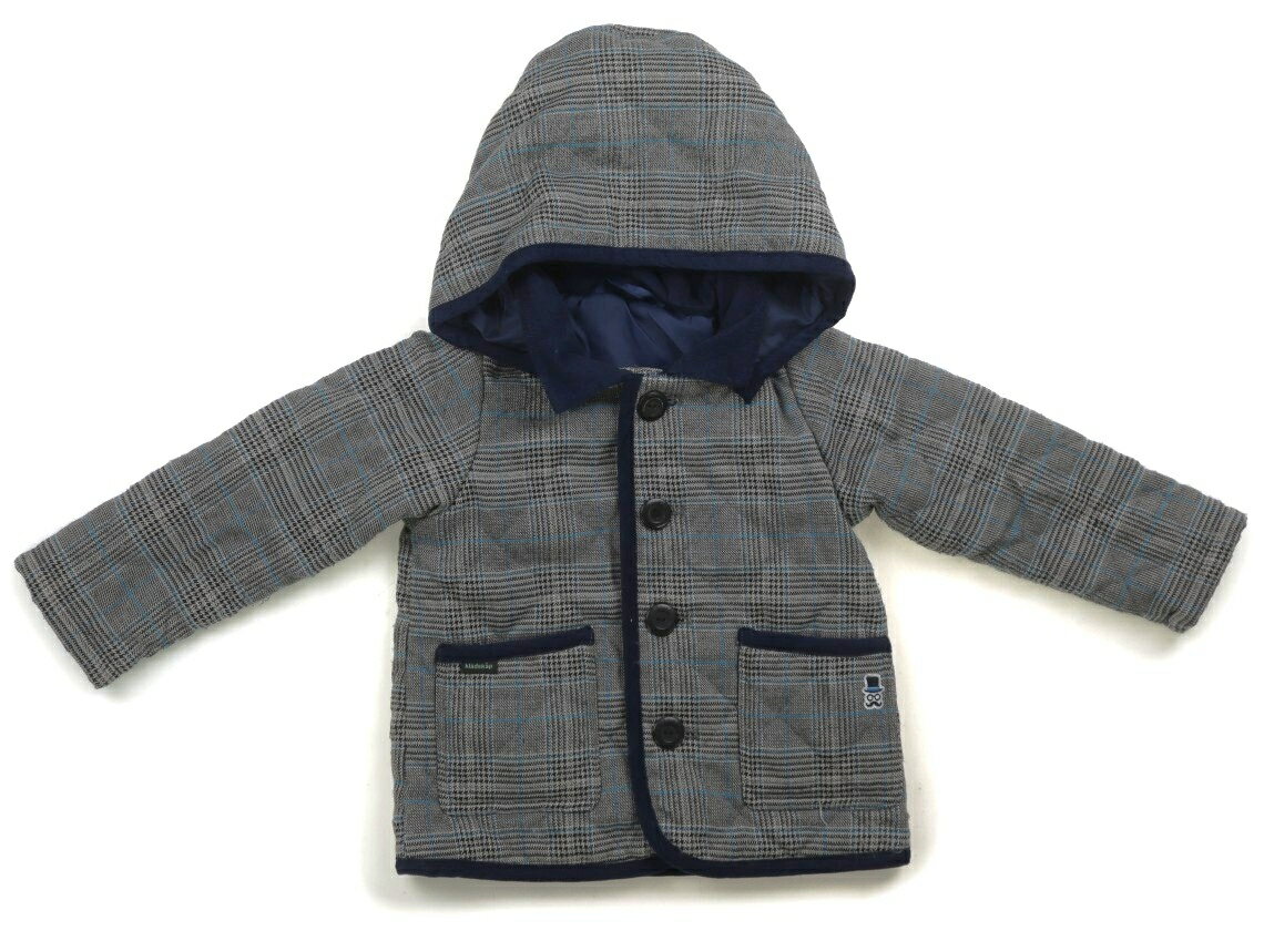 クレードスコープ kladskap コート・ジャンパー 90 男の子 グレーグレンチェック・ブルー 子供服 ベビー服 キッズ アウトレット ユーズド 【中古】キ...