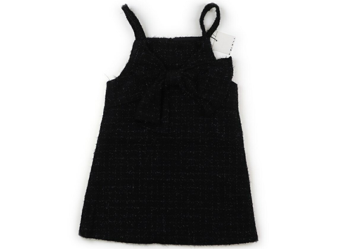 ザラ ZARA ジャンパースカート 150 女の子 黒、シルバー 子供服 ベビー服 キッズ アウトレット ユーズ..