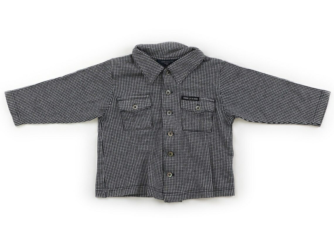 コムサデモード COMME CA DU MODE シャツ・ブラウス 80 男の子 ブラック・グレー・千鳥柄 子供服 ベビ..