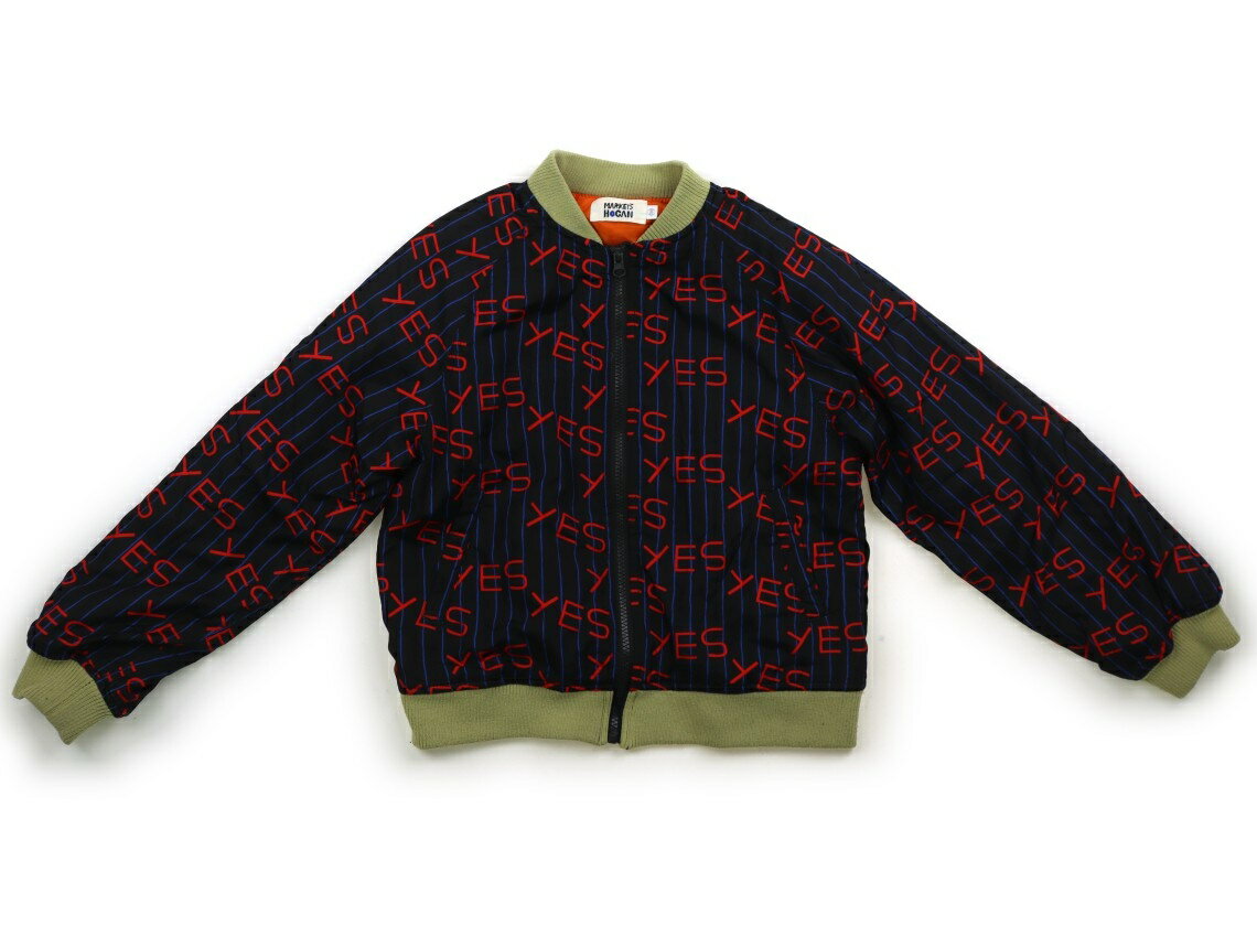 マーキーズ Markey's コート・ジャンパー 130 男の子 黒、黄色、赤い英文字柄 子供服 ベビー服 キッズ アウトレット ユーズド 【中古】キッズ・ベビ...