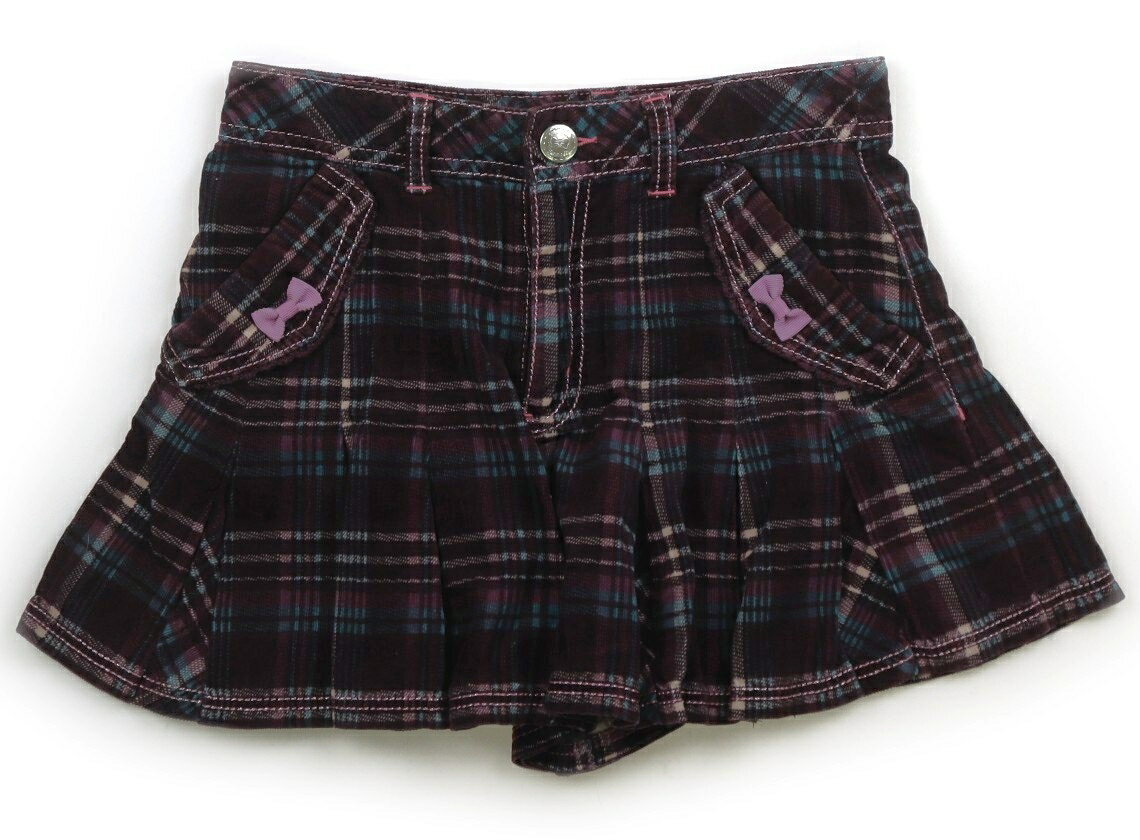 メゾピアノ mezzo piano キュロット 140 女の子 パープル、ピンク、チェック 子供服 ベビー服 キッズ ..