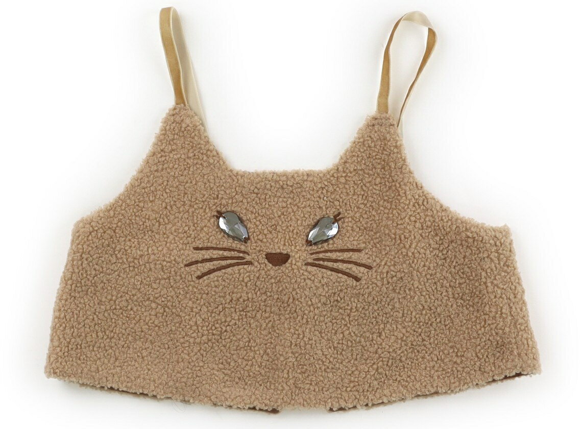 アナスイ ANNA SUI ベスト 110 女の子 ベージュ、ネコ 子供服 ベビー服 キッズ アウトレット ユーズド ..