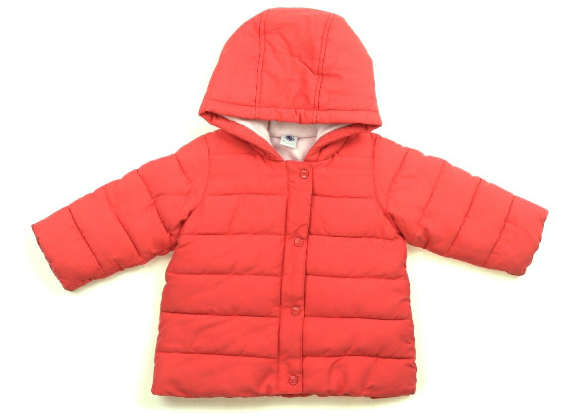 プチバトー PETIT BATEAU コート・ジャンパー 80 女の子 朱色 子供服 ベビー服 キッズ アウトレット ユーズド 【中古】キッズ・ベビー・マタニティ