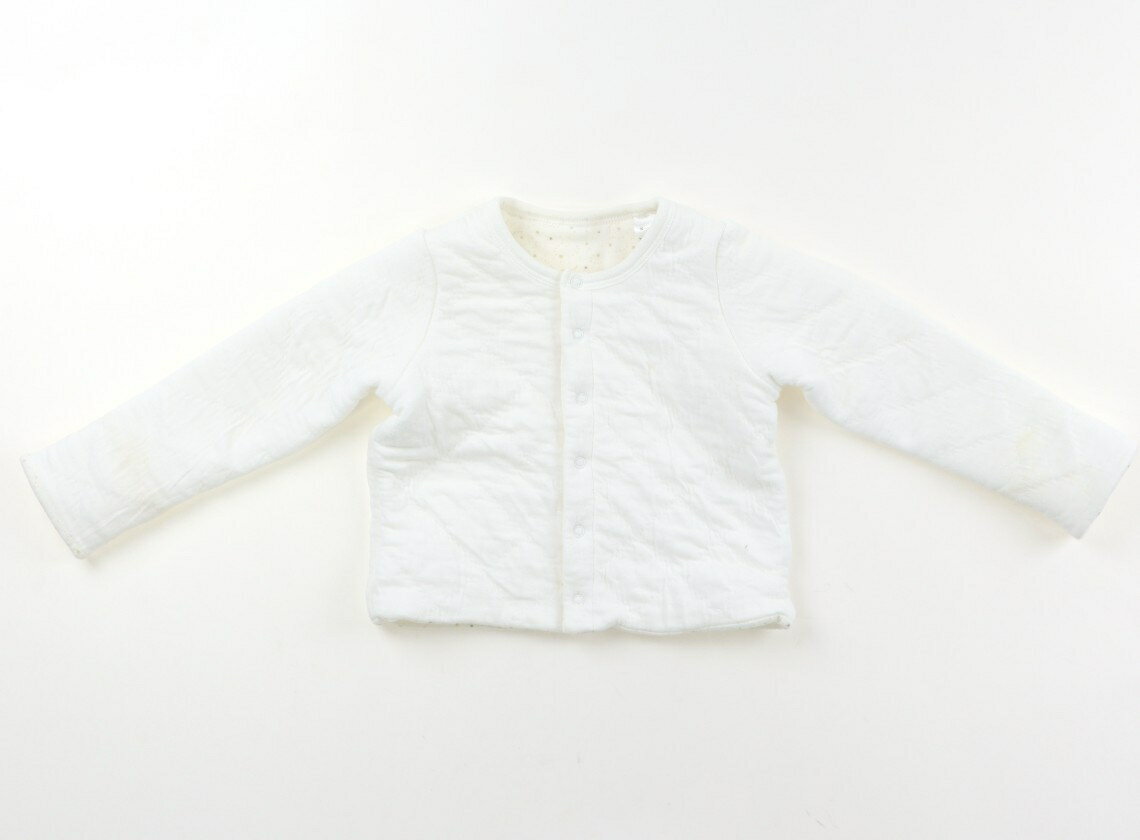 プチバトー PETIT BATEAU カーディガン 80 男の子 白/オフホワイト、ベージュ・グレーの星柄 子供服 ベ..