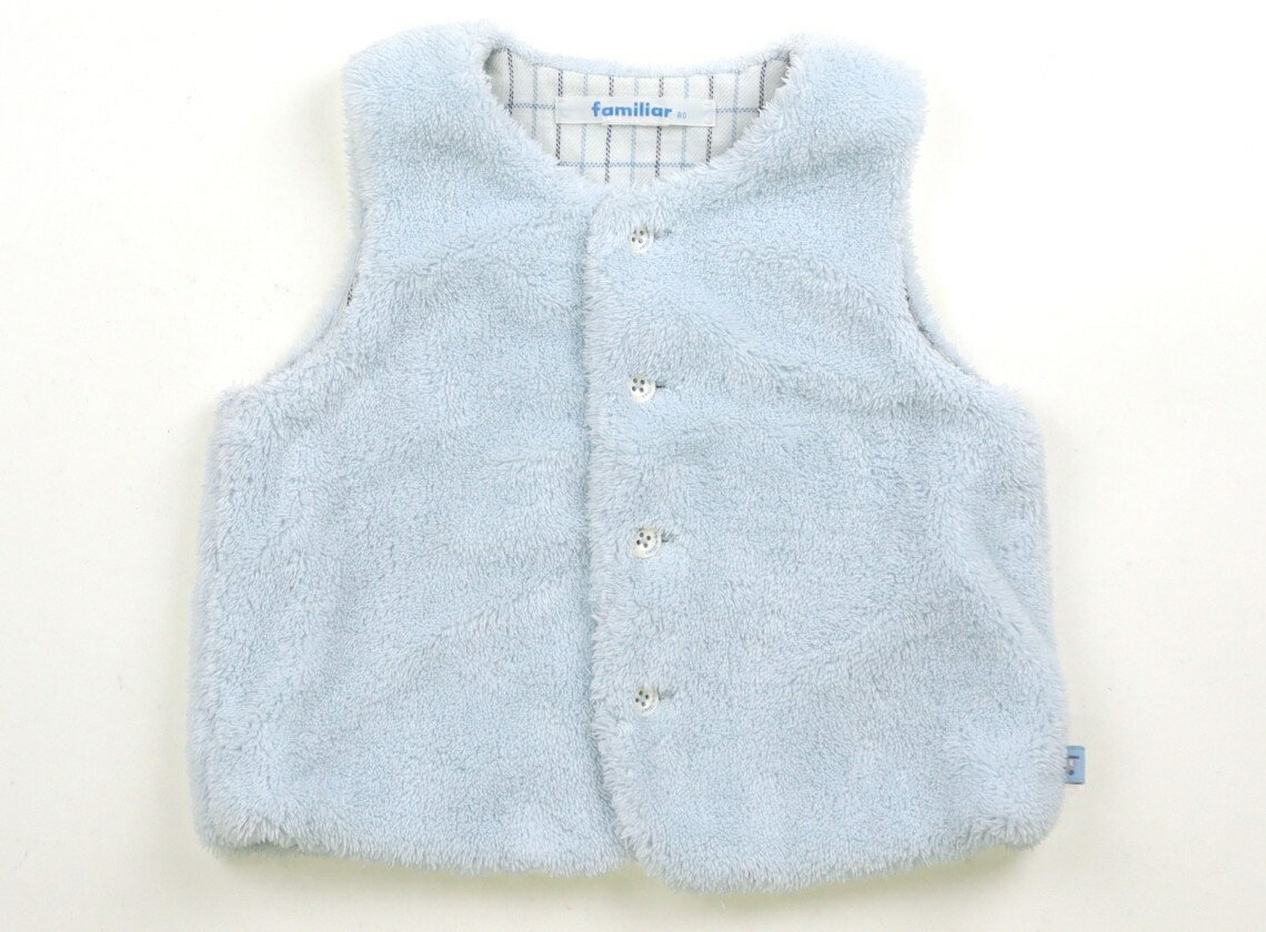 ファミリア familiar ベビーベスト 80 男の子 パステルブルー 子供服 ベビー服 キッズ アウトレット ユーズド 【中古】キッズ・ベビー・マタニティ