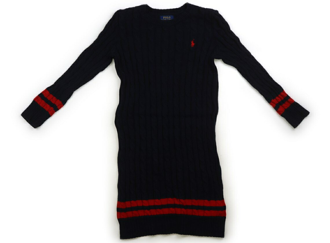 ポロラルフローレン POLO RALPH LAUREN ワンピース 130 女の子 ネイビー・レッドライン 子供服 ベビー服 キッズ アウトレット ユーズド 【中古】キッズ・ベビー・マタニティ