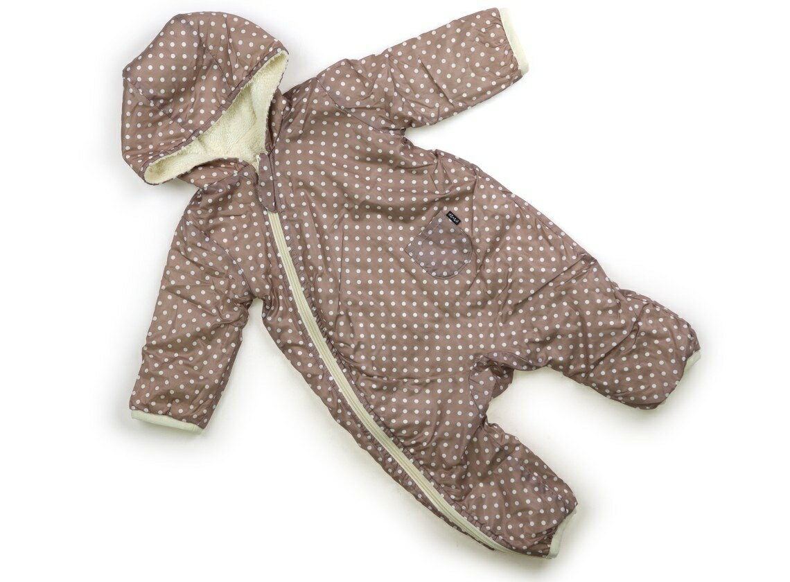 シップス SHIPS オールインワン 70 女の子 アイボリー、ブラウンベージュ、ドット 子供服 ベビー服 キッズ アウトレット ユーズド 【中古】キッズ・ベビー・マタニティ