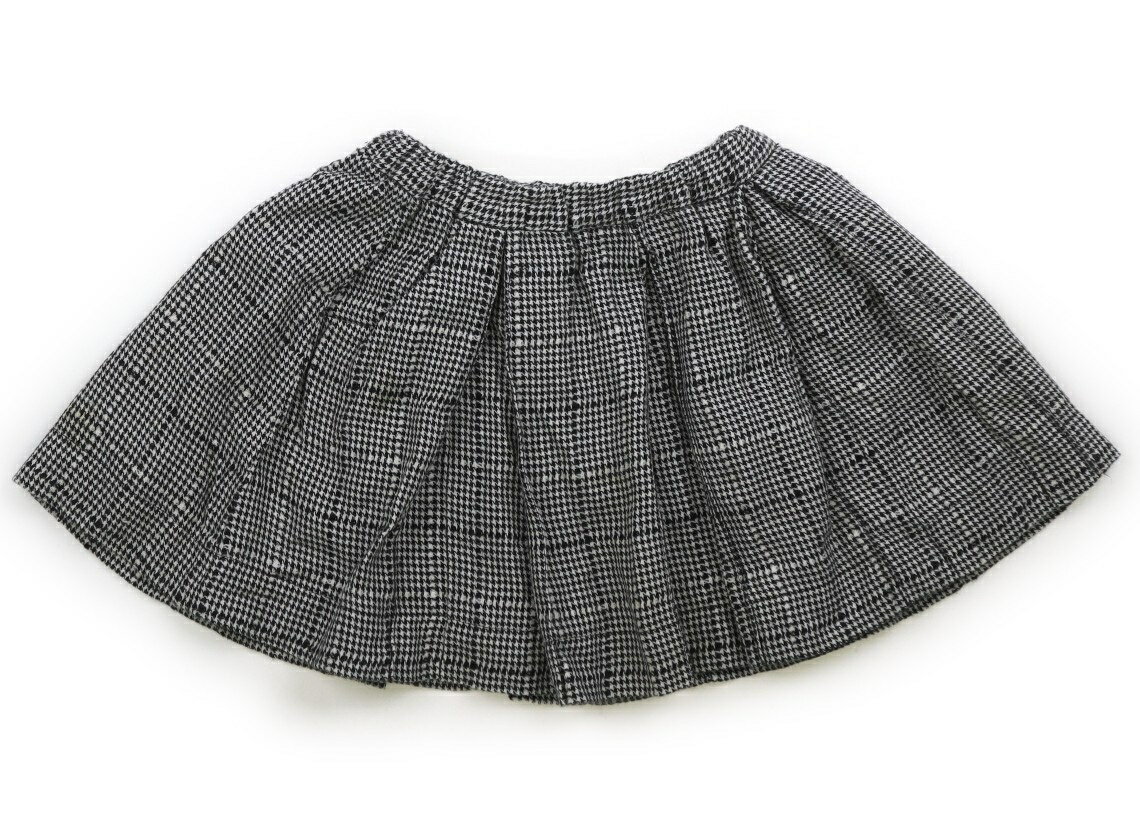 Rakuten - べべ BeBe スカート 120 女の子 ブラック・オフホワイト 子供服 ベビー服 キッズ アウトレット ユーズド 【中古】キッズ・ベビー・マタニティ