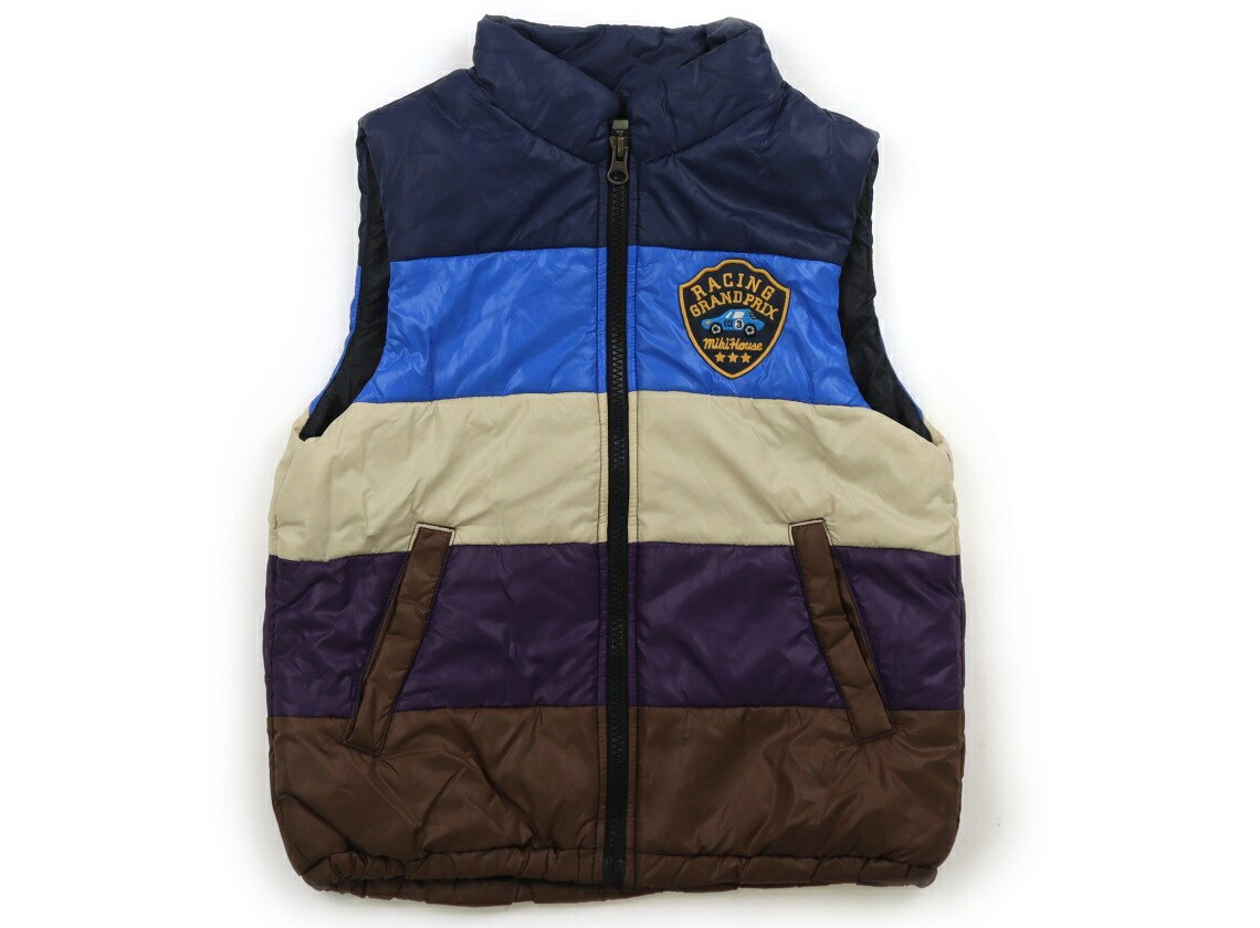 ミキハウス miki HOUSE ベスト 120 男の子 ネイビー・パープル・ブラウン他 子供服 ベビー服 キッズ アウトレット ユーズド 【中古】キッズ・ベビー・マタニティ