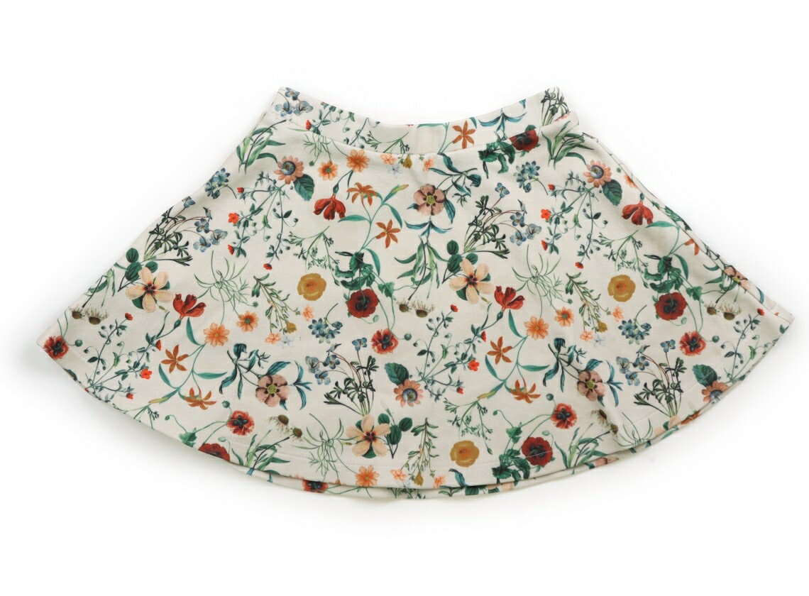 ザラ ZARA スカート 140 女の子 アイボリー系花柄 子供服 ベビー服 キッズ アウトレット ユーズド 【中..