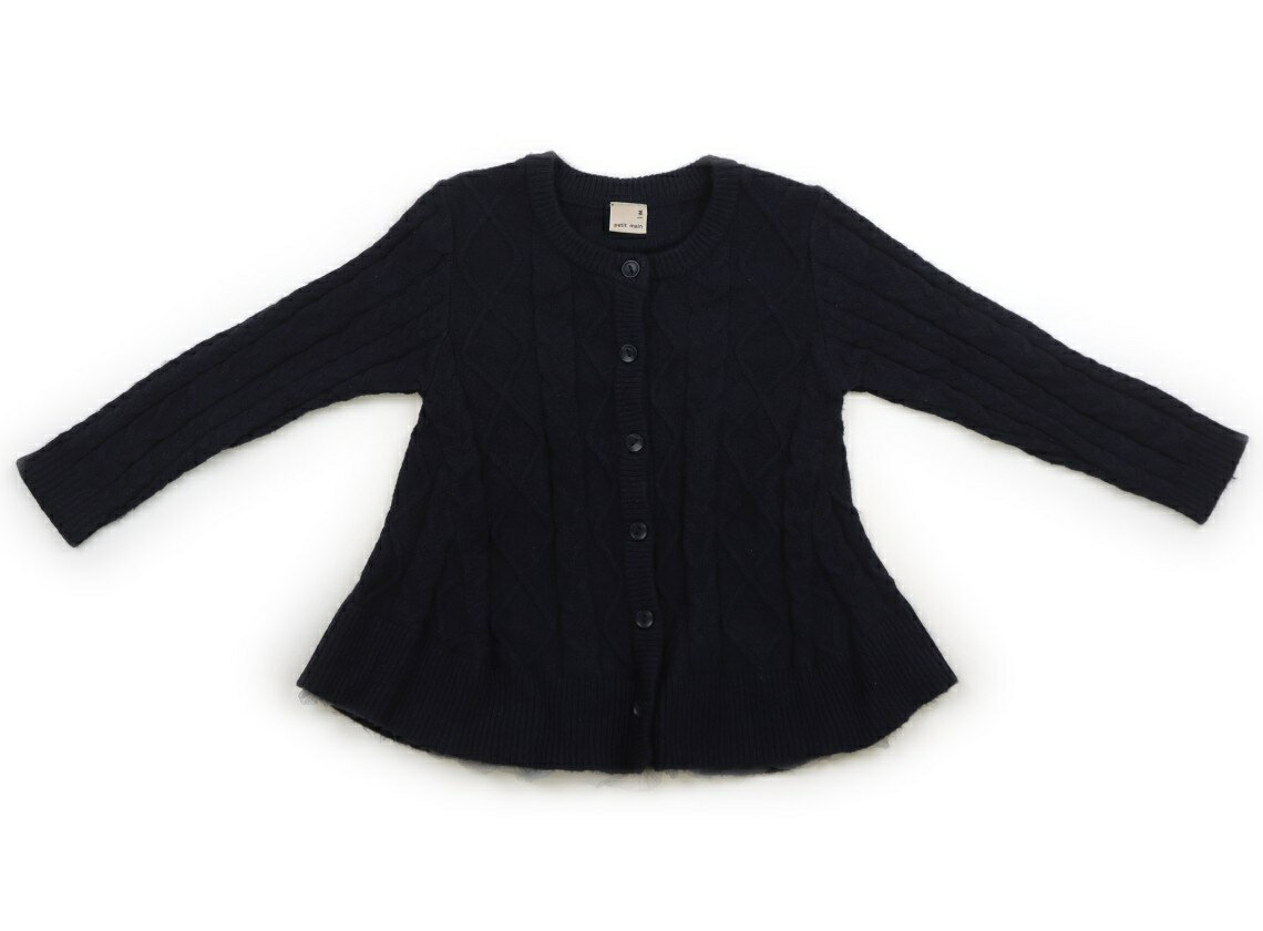 プティマイン petit main カーディガン 100 女の子 ネイビー 子供服 ベビー服 キッズ アウトレット ユーズド 【中古】キッズ・ベビー・マタニティ