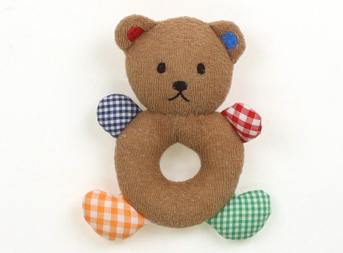 ミキハウス miki HOUSE ソフトトイ・ガラガラ ベビー用品 クマ、ブラウン、チェック 子供服 ベビー服 キッズ アウトレット ユーズド 【中古】キッズ・ベビー・マタニティ