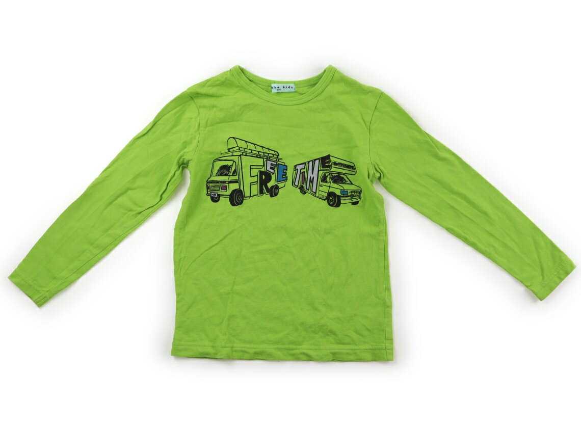 ハッカ HAKKA Tシャツ・カットソー 130 男の子 黄緑 子供服 ベビー服 キッズ アウトレット ユーズド 【中古】キッズ・ベビー・マタニティ