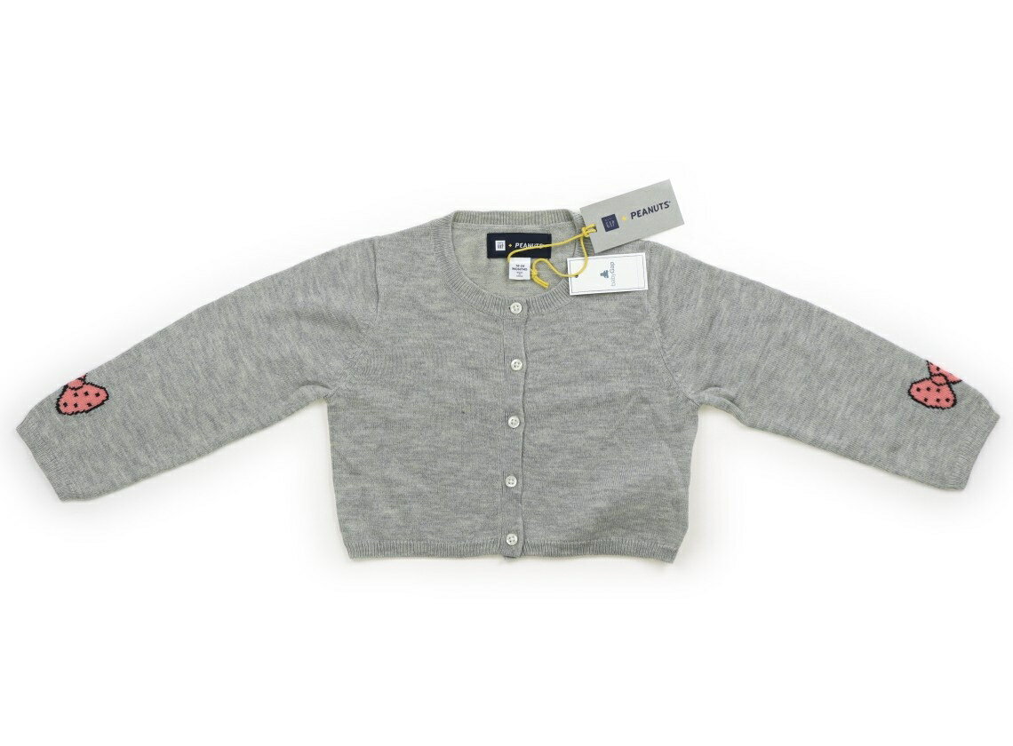 ギャップ GAP カーディガン 90 女の子 グレー　リボン柄 子供服 ベビー服 キッズ アウトレット ユーズド 【中古】キッズ・ベビー・マタニティ