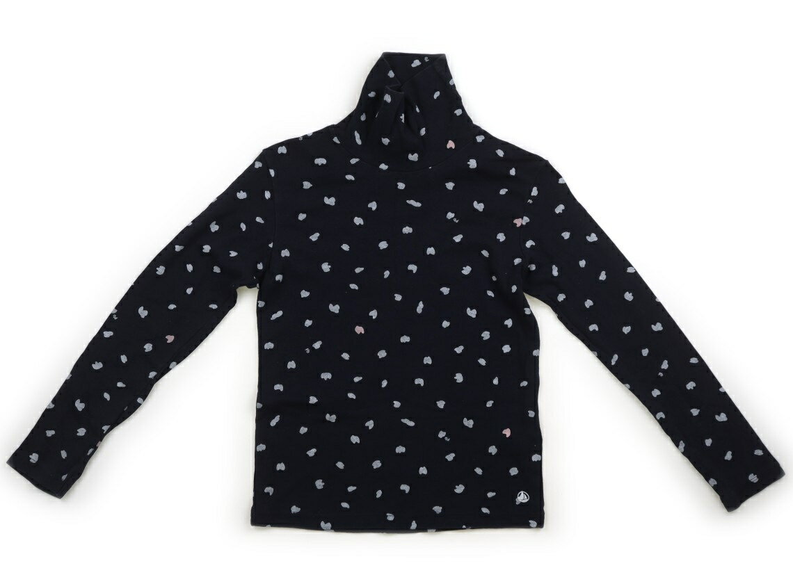 プチバトー PETIT BATEAU Tシャツ・カットソー 140 女の子 ネイビー・ホワイトドット 子供服 ベビー服 キッズ アウトレット ユーズド 【中古】キッズ・ベビー・マタニティ
