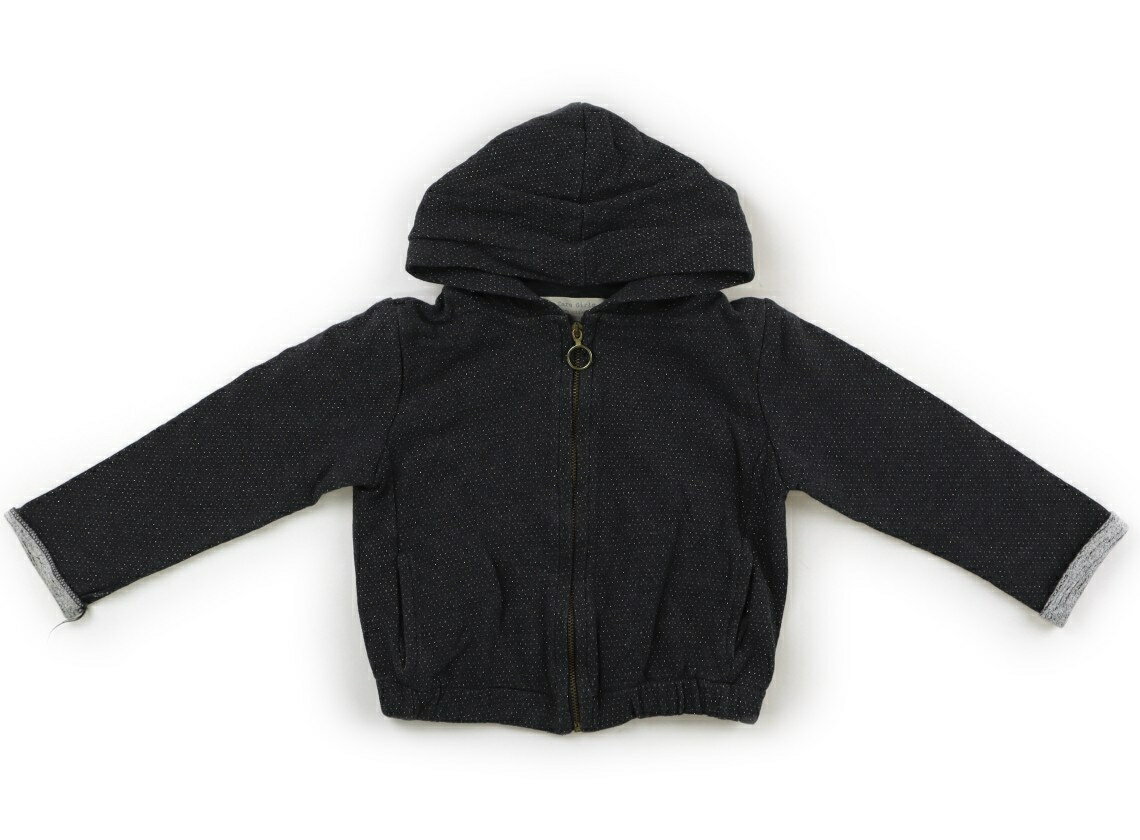 ザラ ZARA パーカー 100 女の子 グレー・金ラメドット 子供服 ベビー服 キッズ アウトレット ユーズド 【中古】キッズ・ベビー・マタニティ