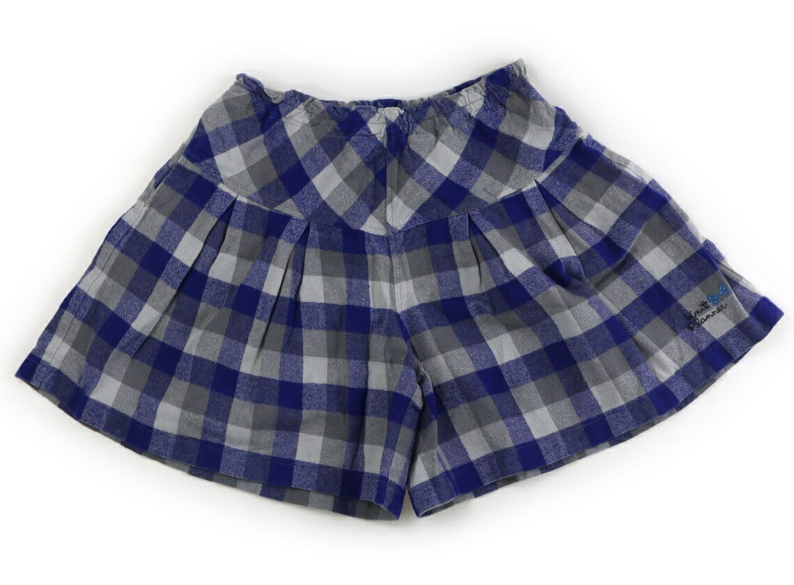 ニットプランナー（KP） Knit Planner(KP) キュロット 130 女の子 青グレー白チェック 子供服 ベビー服..