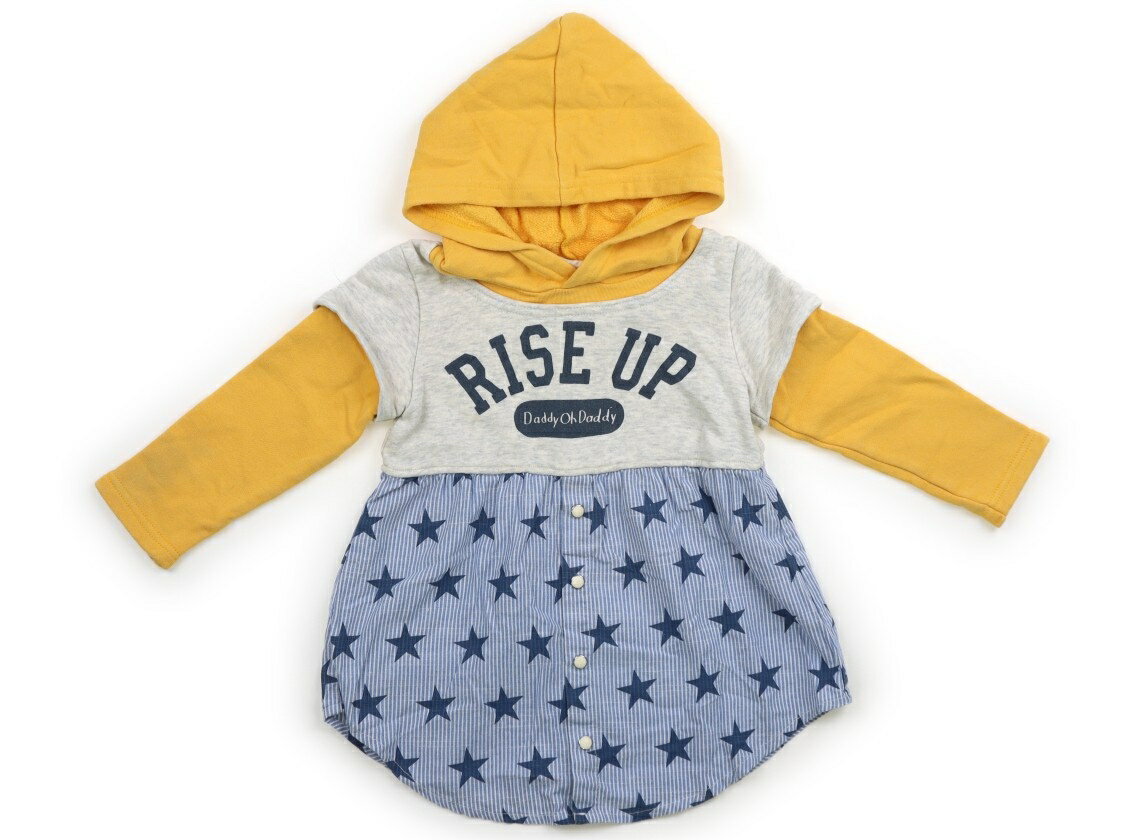 ダディーオーダディー Daddy Oh Daddy パーカー 100 女の子 イエロー・杢グレー・ブルーストライプ 子供服 ベビー服 キッズ アウトレット ユーズド 【中古】キッズ・ベビー・マタニティ