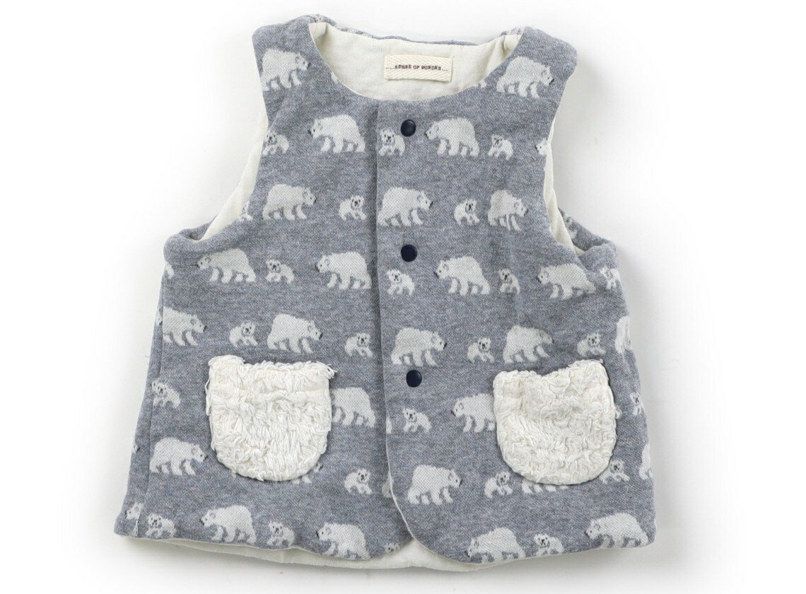 センスオブワンダー Sense of Wonder ベビーベスト 70 男の子 グレー、シロクマ、白 子供服 ベビー服 ..